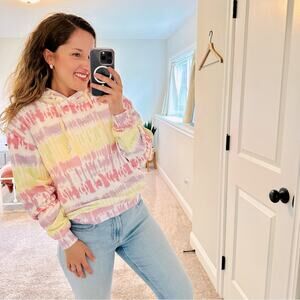 NWT Olivia Rubin Tie Dye Pearl Cotton Cotton Hoodie Small